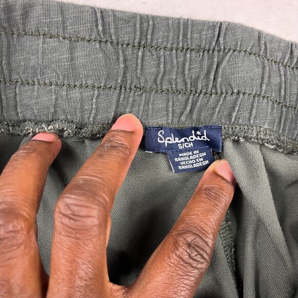 Splendid Womens Camo Print Jogger Pants Size Small Stretch Waist Tapered Leg - Picture 9 of 12